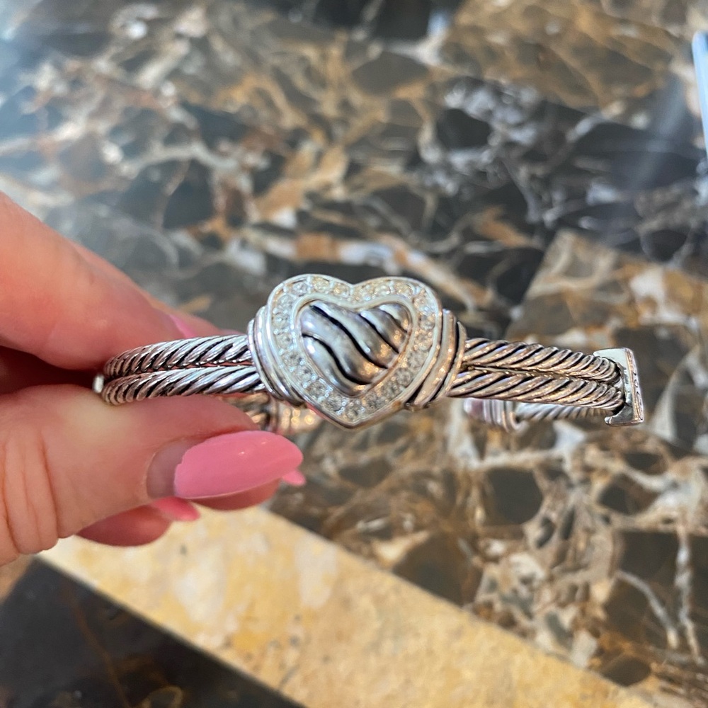 Silver Cable Knot Cuff Bracelet